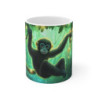Mug Petit Singe Lumineux – Tasse Jungle Magique Lianes Étincelantes Forêt Tropicale