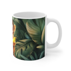 Tasse Petit Singe avec Banane – Mug Animal Mignon Jungle Enchantée – Cadeau Tropical Doux et Drôle