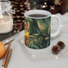 Tasse Petit Singe avec Banane – Mug Animal Mignon Jungle Enchantée – Cadeau Tropical Doux et Drôle