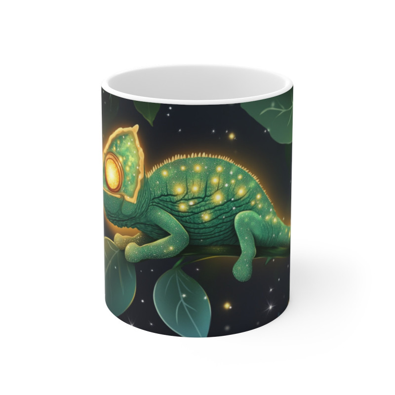 Mug Caméléon Mystique – Tasse Jungle Nocturne et Reptile Lumineux aux Couleurs Magiques