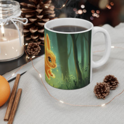 Mug Lapin Lumineux – Tasse Petit Lapin Magique Forêt Enchantée Clairière Dorée