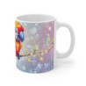 Mug Perroquet Arc-en-Ciel – Tasse Oiseau Tropical Magique Branche Étincelante Ciel Pastel