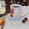 Mug Perroquet Arc-en-Ciel – Tasse Oiseau Tropical Magique Branche Étincelante Ciel Pastel