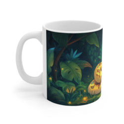 Mug Serpent Magique – Tasse Jungle Mystique Serpent Doré Lumineux Fleur Enchantée