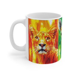 Mug  Tasse Pop Art Safari – Lion, Zèbre et Girafe en Couleurs Vives pour enfant et adulte