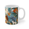 Mug Tasse Safari Illustré – Scène de Jungle avec Animaux Sauvages Stylisés