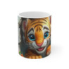 Tasse Tigre Mignon Cartoon  Mug Animal Enfant et Adulte Fleurs
