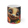 Mug Tasse Paresseux Mignon Cartoon – Animal Tropical Fleurs Enfant Adulte