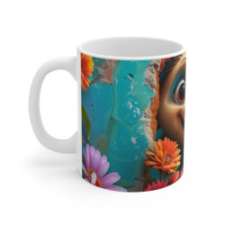 Mug Tasse Paresseux Mignon Cartoon – Animal Tropical Fleurs Enfant Adulte