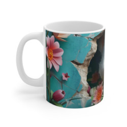 Mug Tasse Ours Polaire Mignon Cartoon – Animal Hiver Fleurs Enfant Adulte