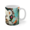 Mug Tasse Ours Polaire Mignon Cartoon – Animal Hiver Fleurs Enfant Adulte