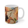 Tasse Lionceau Mignon – Mug Lion Cartoon Sourire Adorable avec Mur Vintage et Fleurs Pastel