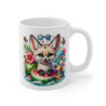 Mug Fennec Été – Tasse Cartoon Renard des Sables avec Bouée Pastèque, Vacances et Plage Tropicale