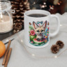 Mug Fennec Été – Tasse Cartoon Renard des Sables avec Bouée Pastèque, Vacances et Plage Tropicale