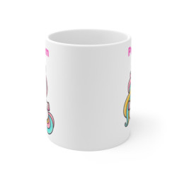 Tasse Licorne Yoga avec Prénom – Mug Licorne Méditation Arc-en-Ciel Personnalisable, Cadeau Zen et Mignon