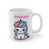 Tasse Licorne Kawaii avec Prénom – Mug Licorne Bébé Personnalisable en Style Cartoon Pastel