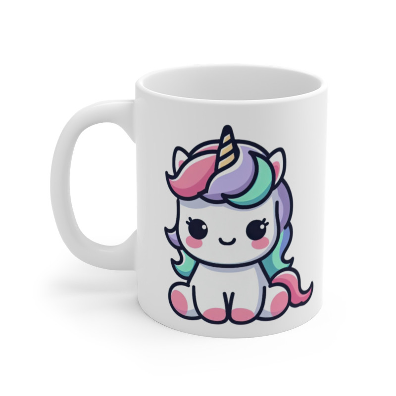 Mug Licorne Bébé Kawaii – Tasse Licorne Mignonne Style Cartoon Pastel pour enfant et adulte
