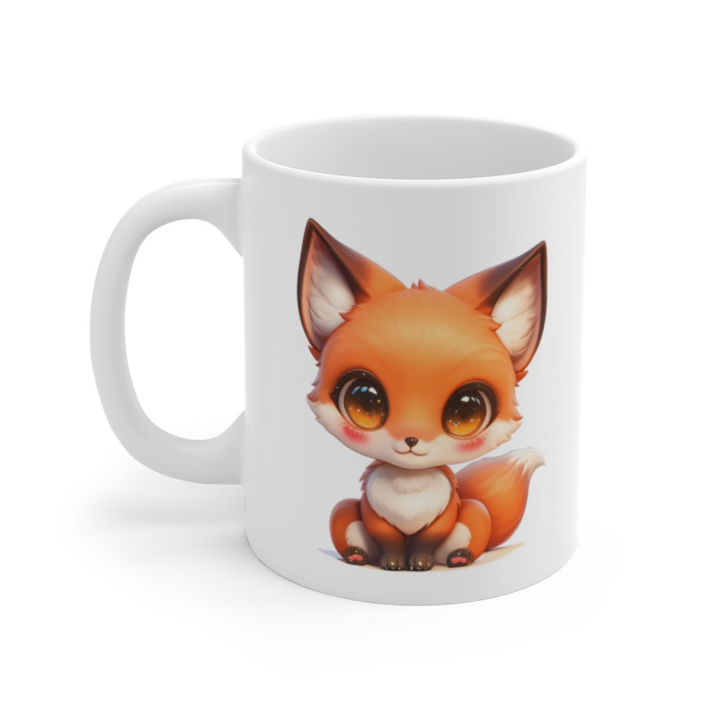 Tasse Renard Mug Renardeau  avec Gros Yeux Brillants, Cadeau Mignon pour Enfants et Amoureux des Animaux