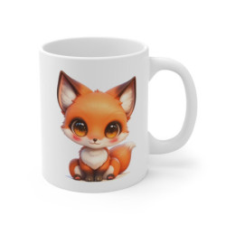 Tasse Renard Mug Renardeau  avec Gros Yeux Brillants, Cadeau Mignon pour Enfants et Amoureux des Animaux