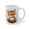 Mug Renard Mignon – Tasse Cartoon Renardeau Roux avec Décor Feuilles d’Automne