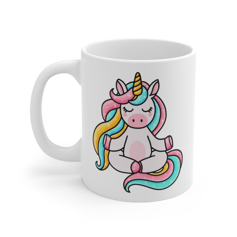 Tasse Licorne Yoga Zen  Mug Licorne Méditation Arc-en-Ciel, Tasse Relaxation Mignonne et Apaisante