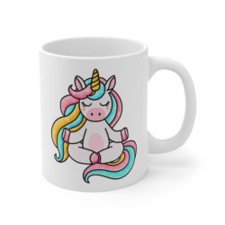 Tasse Licorne Yoga Zen  Mug Licorne Méditation Arc-en-Ciel, Tasse Relaxation Mignonne et Apaisante