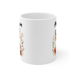 Mug Renardeau Personnalisable – Tasse Renard Mignon avec Feuilles Automnales et Prénom