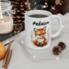 Mug Renardeau Personnalisable – Tasse Renard Mignon avec Feuilles Automnales et Prénom