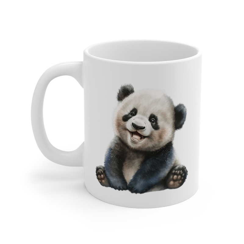 Tasse Panda Mignon – Mug Panda Bébé Assis avec Sourire Doux et Regard Attendrissantpour Amoureux des Animaux