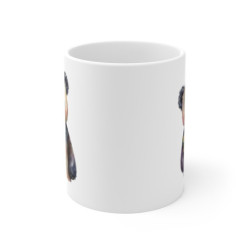 Tasse Panda Élégant – Mug Panda Aquarelle avec Fleurs et Nœud Papillon Bleu, Cadeau Mignon et Original