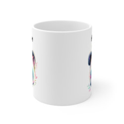 Tasse Panda Personnalisable – Mug Prénom avec Visage de Panda en Aquarelle, Design Floral Pastel et Coloré