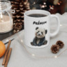 Tasse Panda Bébé Personnalisable  Mug Prénom avec Panda Assis Sourire , Cadeau Enfant et Fan d’Animaux