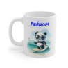 Tasse Panda Surf Personnalisable – Mug Panda Stylé avec Lunettes sur Planche de Surf, Idée Cadeau Été Enfant ou Adulte