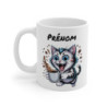 Tasse Chat Rigolo Personnalisable – Mug Chaton Énergique avec Café, Cadeau Humour pour Amoureux des Chats