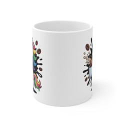 Tasse Licorne Amusante – Mug Licorne Rigolote avec Café Débordant, Cadeau Fun et Coloré