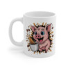 Tasse Cochon Drôle – Mug Café Cochon Surexcité pour Femme, Homme, Collègue ou Ami Rigolo