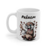 Tasse Loutre Personnalisée avec Prénom – Mug Drôle Animal Café Loutre Cartoon pour Femme, Homme ou Enfant