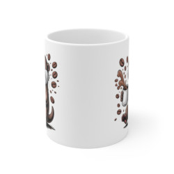 Tasse Loutre Drôle – Mug Animal Cartoon pour Amateur de Café, Femme, Homme ou Enfant