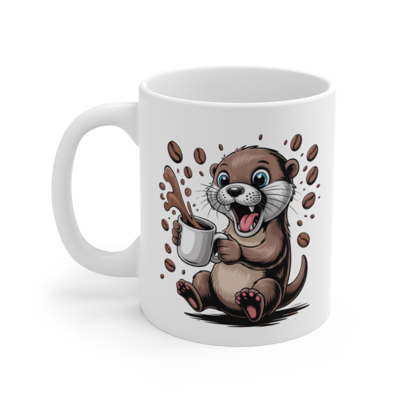 Tasse Loutre Drôle – Mug Animal Cartoon pour Amateur de Café, Femme, Homme ou Enfant