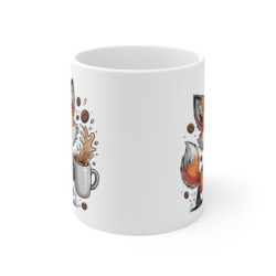 Tasse Drôle Renard – Mug Café Cartoon Fox Rigolo pour Femme, Homme ou Enfant