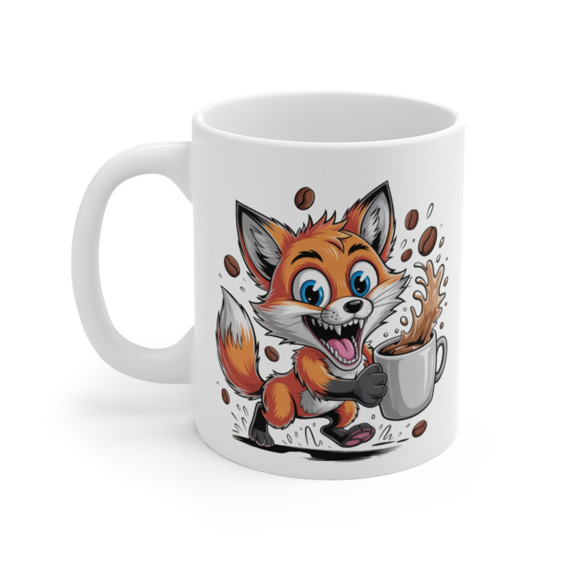 Tasse Drôle Renard – Mug Café Cartoon Fox Rigolo pour Femme, Homme ou Enfant