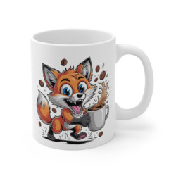Tasse Drôle Renard – Mug Café Cartoon Fox Rigolo pour Femme, Homme ou Enfant