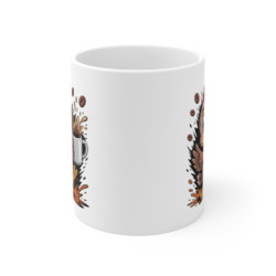 Tasse Poule Drôle – Mug Rigolo avec Poule Énergique et Café Débordant, Idée Cadeau Fun