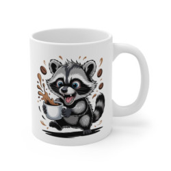Tasse Raton Laveur Drôle – Mug Café Raccoon Cartoon pour Femme, Homme ou Enfant