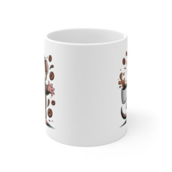 Tasse Furet Drôle – Mug Café avec Furet Cartoon Énergique pour Femme, Homme ou Enfant