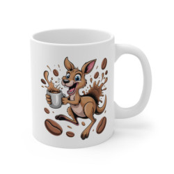 Tasse Kangourou Drôle – Mug Café Amusant avec Dessin de Kangourou pour Femme, Homme ou Enfant