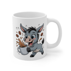 Tasse Âne Drôle – Mug Café avec Âne Cartoon Rigolo pour Femme, Homme ou Enfant
