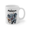 Tasse Éléphant Personnalisée – Mug Éléphant Drôle avec Café et Prénom, Cadeau Original Enfant ou Adulte