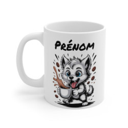 Tasse Loup avec Prénom –...