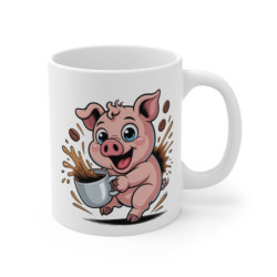 Tasse Cochon Mignon – Mug Café Rigolo avec Cochon Dessin Animé – Cadeau Animal Humour